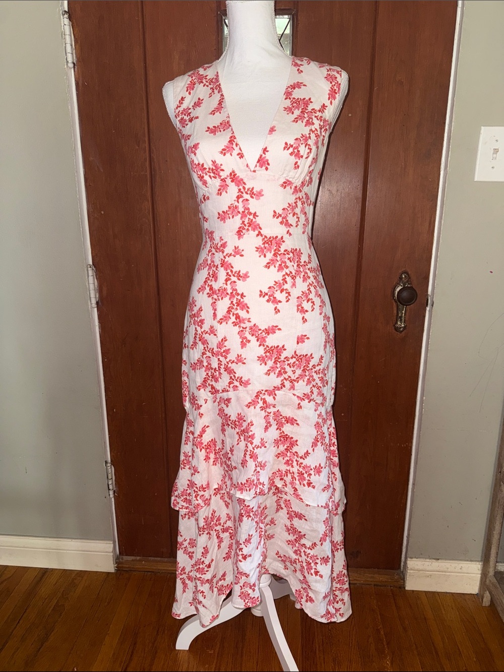 Keepsake The Label 100% Linen Floral Dress S